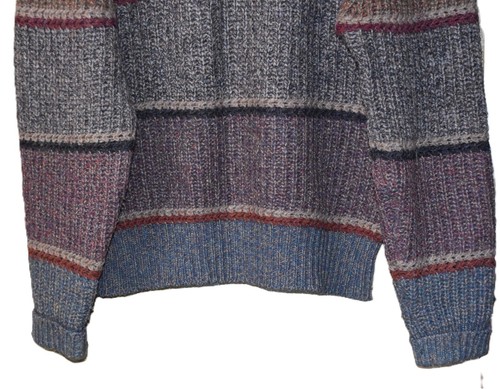 Boston Trader Mens Vtg Sweater Pullover 85% Wool Striped Sz Lg Made in Hong Kong - Picture 6 of 9