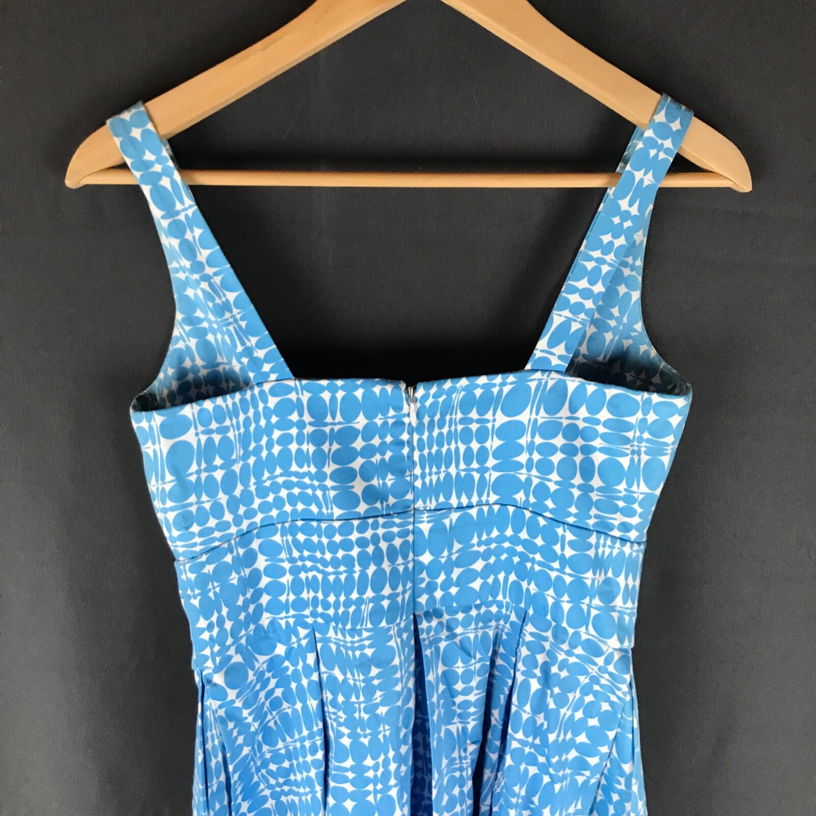 Calvin Klein Blue White Circles Sleeveless Sheath Dress See Photos/Description thumbnail 12