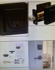 Amazon Basic Contempory Square Deadbolt Lock B07J5HMF9T