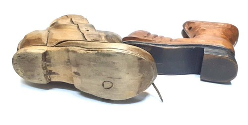 Lustige alte zwei Holzschuhe handgeschnitzt TOP! KOSTENLOSER VERSAND WELTWEIT! - Bild 5 von 7