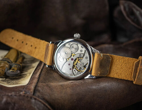 Aviación naval, reloj soviético aviador, reloj vintage de esfera negra de la URSS - Imagen 4 de 5