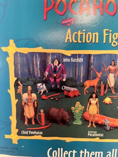 Vintage 1995 Mattel Disney’s Pocahontas with Canoe Action Figure NIB - Picture 7 of 8