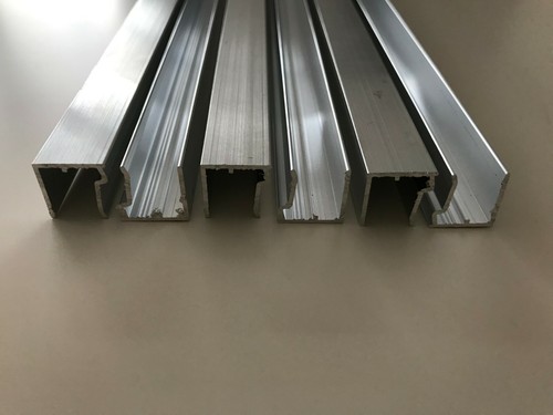Alu-Abschlußprofile Alu silber Stegplatten 10 mm U-Profil mit Tropfrand 1045 mm - Bild 3 von 3