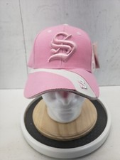 Old English S Hook and Loop Hat Cap Baseball Size 7 1/4 at current adjustment