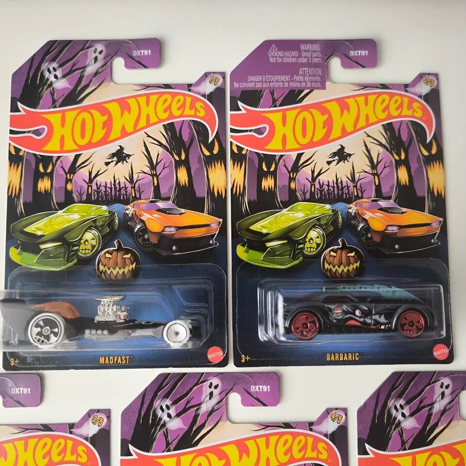 2024 HALLOWEEN Hot Wheels FULL SET 5/5 DXT91 MAD FAST BARBARIC 64