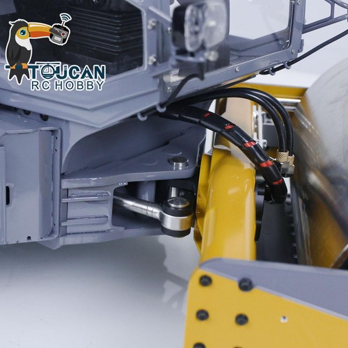 LESU 1/14 RC Hydraulic Metal Road Roller Construction Vehicle Model Light Sound - Picture 13 of 24