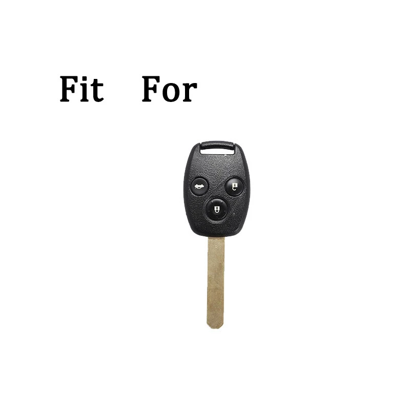 For Honda CIVIC CR-V Freed Pilot JAZZ Zinc Alloy Leather Car Key Fob Case Cover Foto 2 de 4