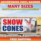 Snow Cones Advertising Banner Vinyl Mesh Sign With Flavors Shaved Ice Cream