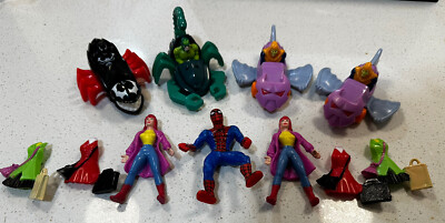 Vintage MARVEL McDonald's & Hardee's Lot of 8 1995 Happy Meal Toys
