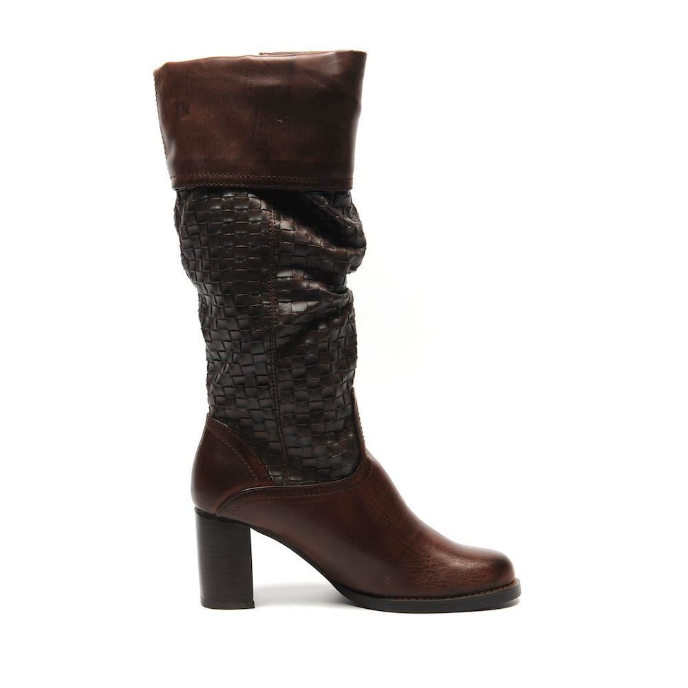 SPOT Braun ON Stiefel Braun SPOT Faux Leder Ruched Heel Weave Größe 37 / UK 4 SB 63 9781e6 SPOT Braun ON Stiefel Braun SPOT Faux Leder Ruched Heel Weave Größe 37 / UK 4 SB 63 9781e6
