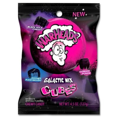 Warheads Galactic Mix Cubes 127g Fruchtgummis in 3 Geschmäcker