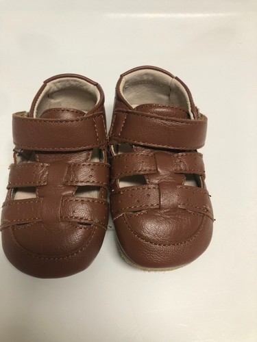 Livie and Luca Baby crib shoes Brown Captain Size 6-12 M - Picture 3 of 7