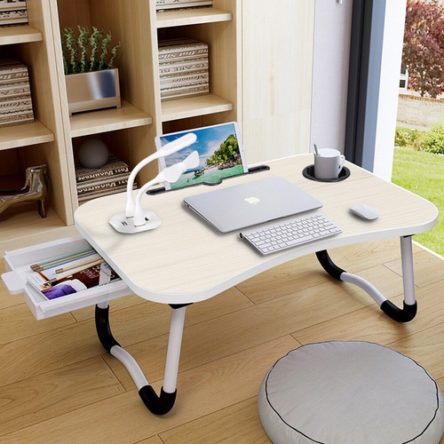 Folding Laptop Table Stand Sofa Bed Tray Notebook Computer Desk with USB Ports - Picture 7 of 30
