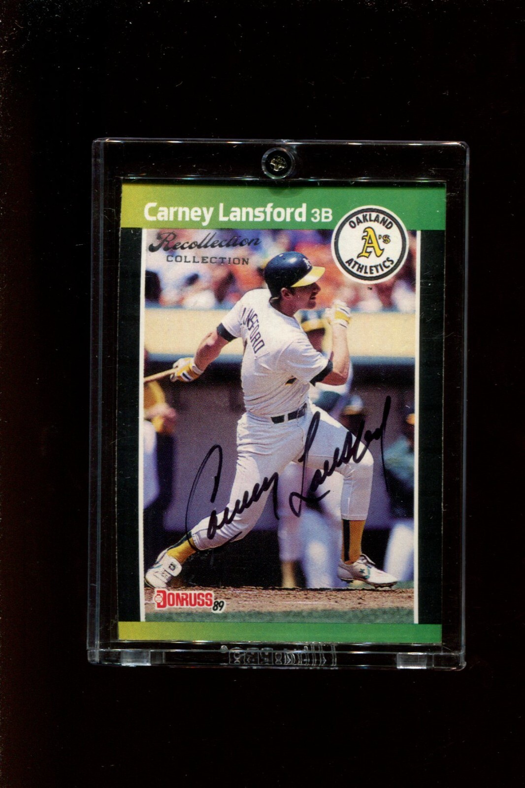 2004 Donruss Timelines Recollection 1989 Autograph #'d 11/17 Carney Lansford