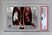 MICHAEL JORDAN / LeBRON JAMES 2005 U.D. BONUS PACK #LJMJ8 PSA GRADED MINT 9