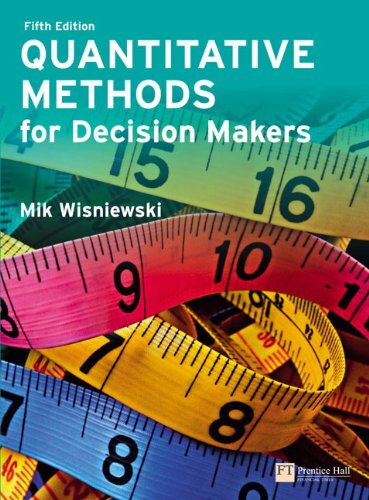 Quantitative Methods for Decision Makers By Mik Wisniewski. 9780 - Picture 1 of 1