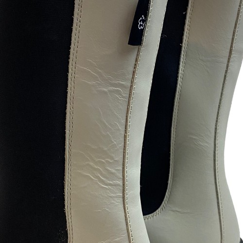 WFB Lilanna Damen 11 Leder Chelsea klobige Sohle Stiefel creme - Bild 13 von 15