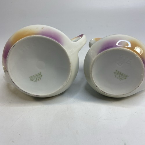 Creamer & Sugar Set Floral Daisy Gold Design Germany W Vintage - Picture 12 of 14
