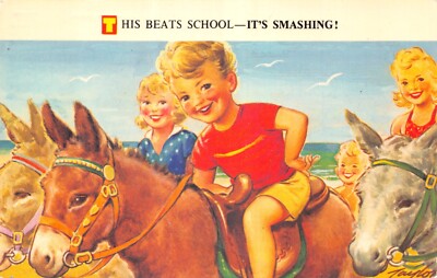 BAMFORTH SEASIDE KIDDY POSTKARTE ESEL TAYLOR GEBRAUCHT UNBENUTZT GD PLUS SEHR GUT