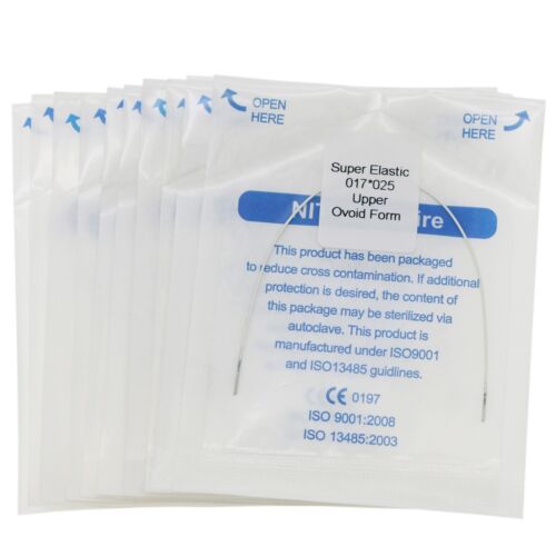 10 piezas de cables de arco de ortodoncia dental súper elásticos blancos rectangulares forma ovoide - Imagen 29 de 44