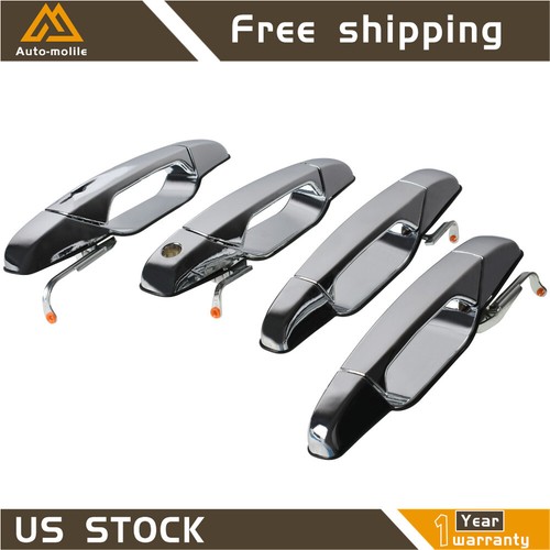 Exterior Door Handle Set 4PCS Chrome For Chevrolet/GMC/Cadillac 07 08 09 10-2013 - Picture 2 of 9