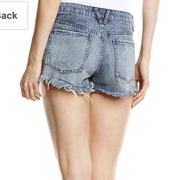 Nuevo con etiquetas pantalones cortos de mezclilla apedreada Volcom talla 7, 28 pulgadas pretina. Aprox 8-10 Reino Unido Foto 2 de 3