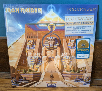 IRON MAIDEN Powerslave Record LP 40th Anniversary Zoetrope Walmart Exclusive