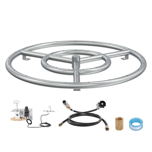 Propane and Natural Gas Stainless Steel Fire Pit