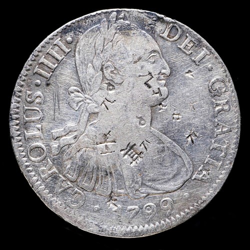 1799, 8 Reales Carlos IV, Mexico Mint (FM) marchi cinesi - 39 mm / 26,82 gr.