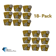 18 Pack Trapezoidal Grinder Tooling Discs Soft Bond for Bolt on Grinders 60 Grit