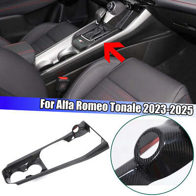 Real Carbon Fiber Center Gear Shift Panel Trim Cover For Alfa Romeo Tonale 23-25
