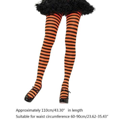 Women Multicolor Striped Tights Stockings Christmas Halloween Cosplay Pantyhose - Picture 11 of 23