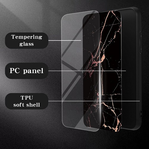 Coque Etui Antichoc Pour iPhone 16 Pro Max 15 14 13 12 11 Marbre Verre Luxe Case - Photo 8 sur 18