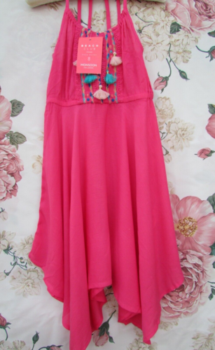 BNWT Monsoon Age 3 Pink Boho Style Beach Sun Dress Cost £25 - Foto 1 di 11