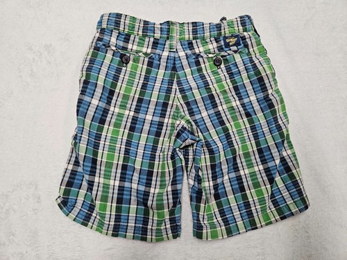Oshkosh Blue Green Plaid Lightweight Stylish Shorts Adjustable Waist size 5 - Picture 7 of 8