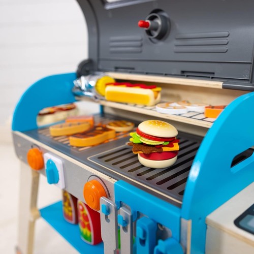 Melissa & Doug Wooden Deluxe Barbecue Grill Smoker Pizza Oven Food Toy WOW 2024 - Picture 4 of 5