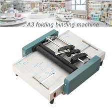 Manual Paper Booklet Binding Folding Machine A3 Staplers Binder Folder Making