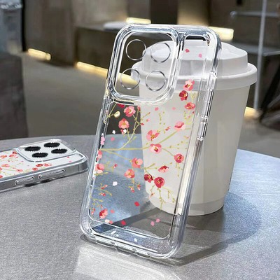 Handy Hülle Für Xiaomi Redmi Note 13 12 Pro Poco F6 X6 Pro 13T Blumen Klar Cover