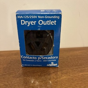 Leviton Dryer Outlet 30A-125/250V Non-Grounding # 800-5207-K - NEW
