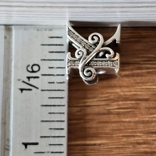 Alphabet K Buchstabe S925 Charm Kristall gepunzt Armband Bead Charm Vintage PE1 - Bild 14 von 15