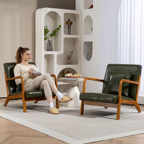 Mid-century Modern Accent Chair Upholstered Chair for Living Room Bedroom Office