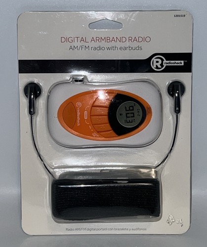 New- NIB - Radio Shack Digital Armband Radio AM/FM 1201519 with ear buds