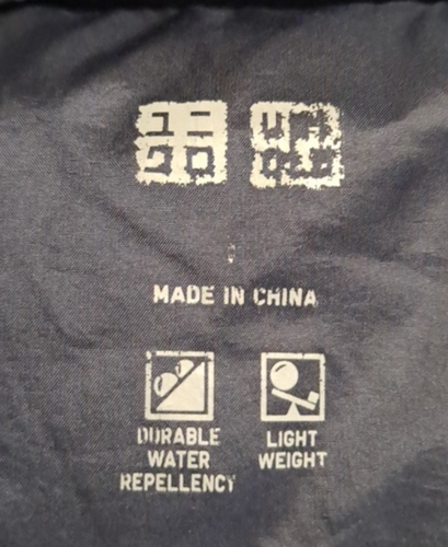 Uniqlo Light Weight Down Puffer Packable Jacket Womens Size Large Navy Blue - Picture 7 of 8