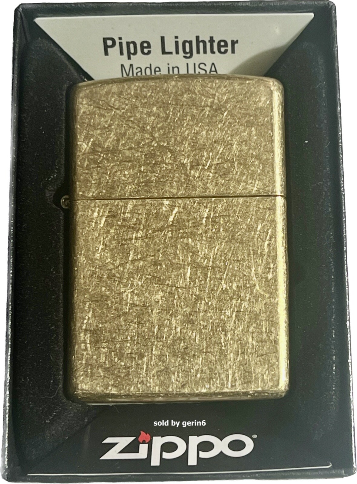 Zippo Brass Pipe Lighter With Street Brass Finish, 48267GPI, New In Box