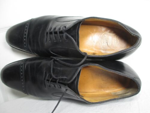 POULSEN SKONE & Co BY EDWARD GREEN For BARNEYS NY BLK LEATHER CAP TOE OXFORD 12D - Picture 7 of 7