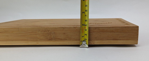 EMERIL Bamboo Wood Cutting Chopping Board w/ 3 Cutlery Knives Slots Drawer Box - Picture 8 of 9
