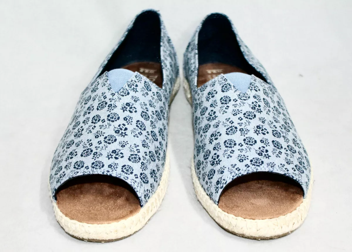 Toms peep toe flats sale