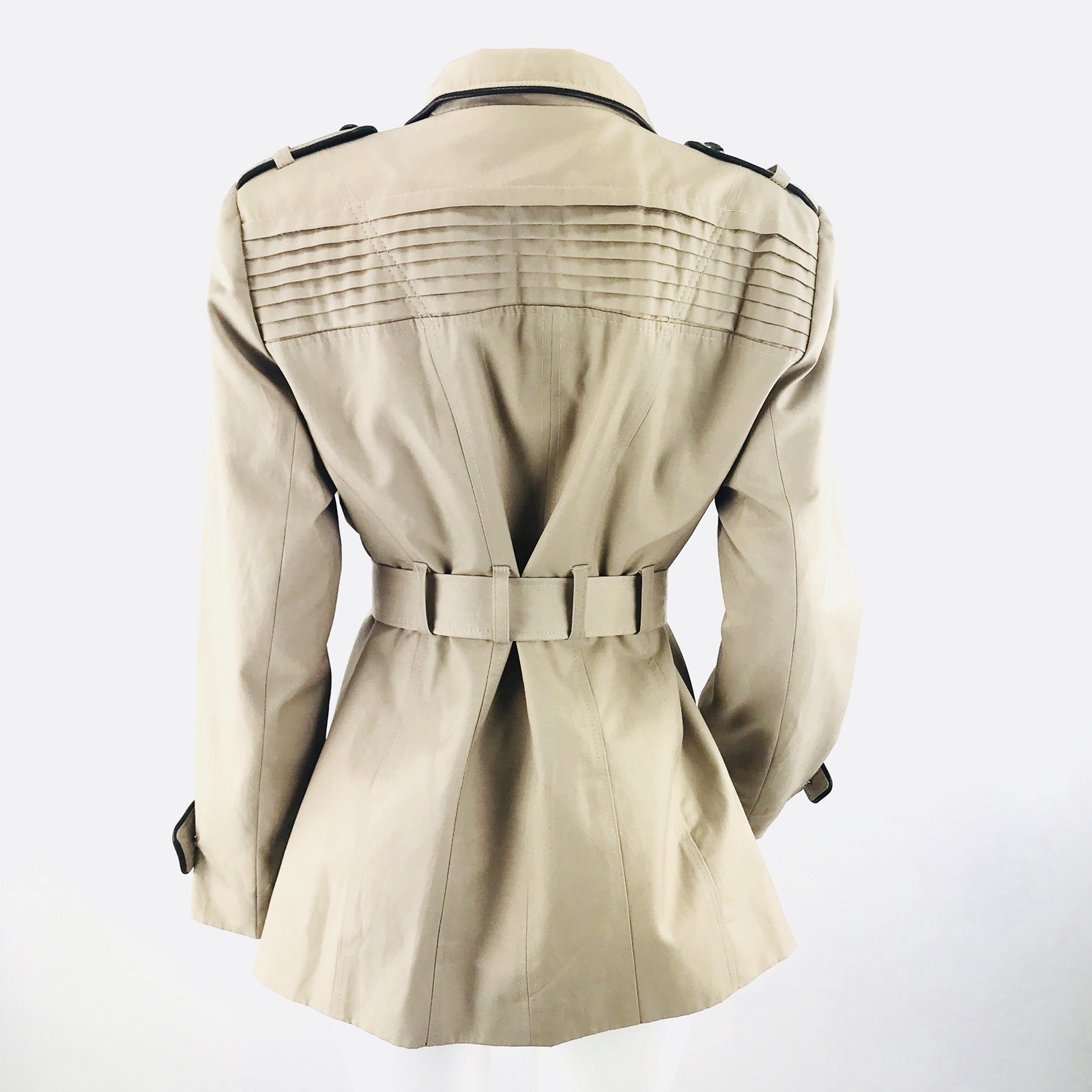 Via Spiga Caqui Plisado tapicería tapicería tapicería de cuero para mujer Botones Gabardina Abrigo Sz Petite XL 78b2cd Via Spiga Caqui Plisado tapicería tapicería tapicería de cuero para mujer Botones Gabardina Abrigo Sz Petite XL 78b2cd
