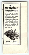 c1910 NATIONAL CARPET SWEEPER CO CONNECTICUT SMALL PRINT AD Z3541