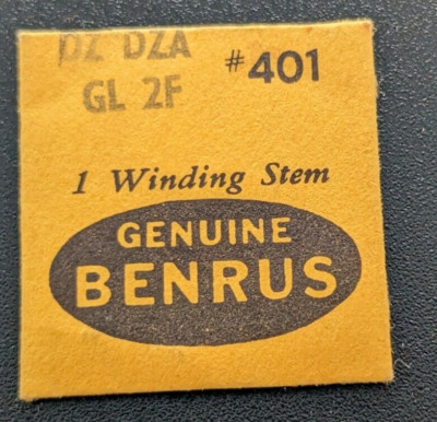 NEW Genuine BENRUS Cal. DZ-DZA - GL 2F -  WINDING STEM PART #401 - Watch Parts